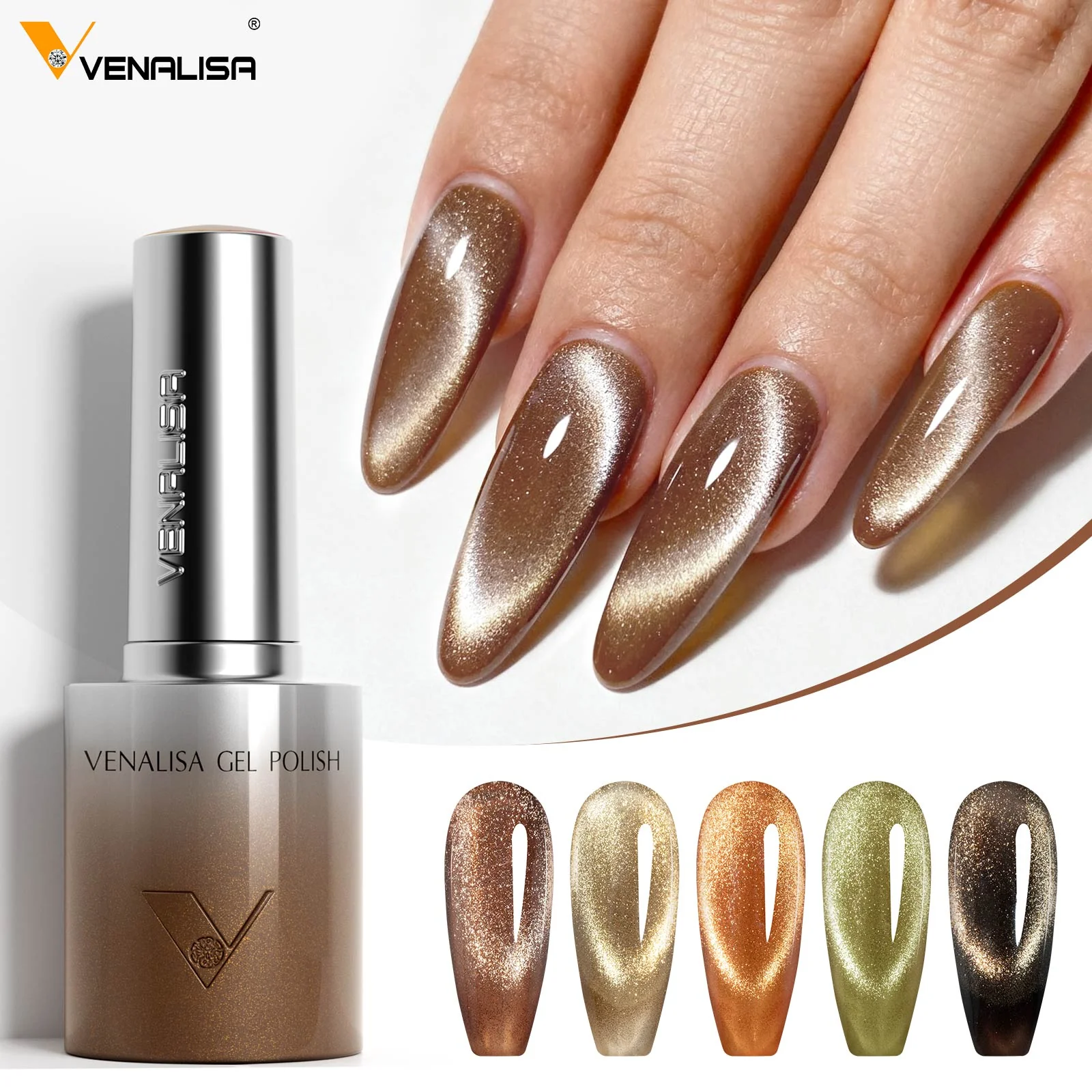 10ML Glitter & Cat Eye Gel 60 Colors Set (With Color Display) TPO Free Hema Free - Image 15