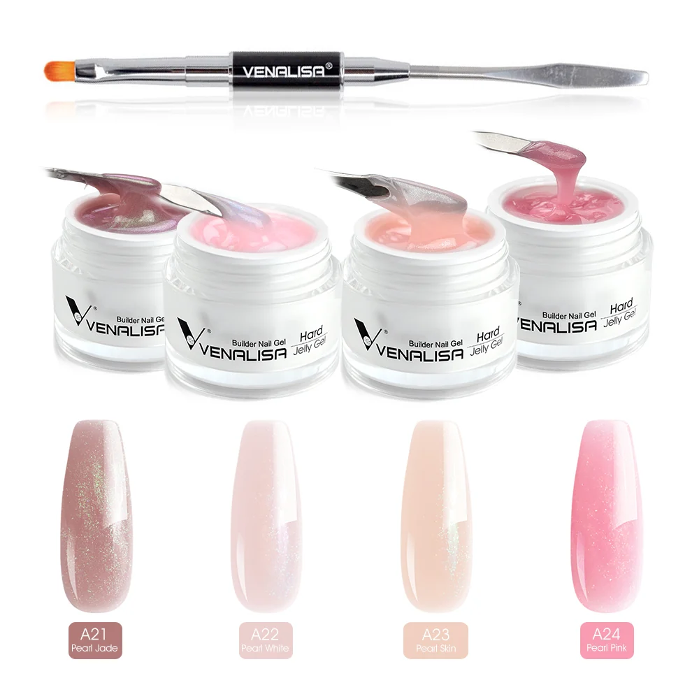 Hard Jelly Builder Gel- 4 Colors With Nail Brush TPO Free Hema Free - Image 10