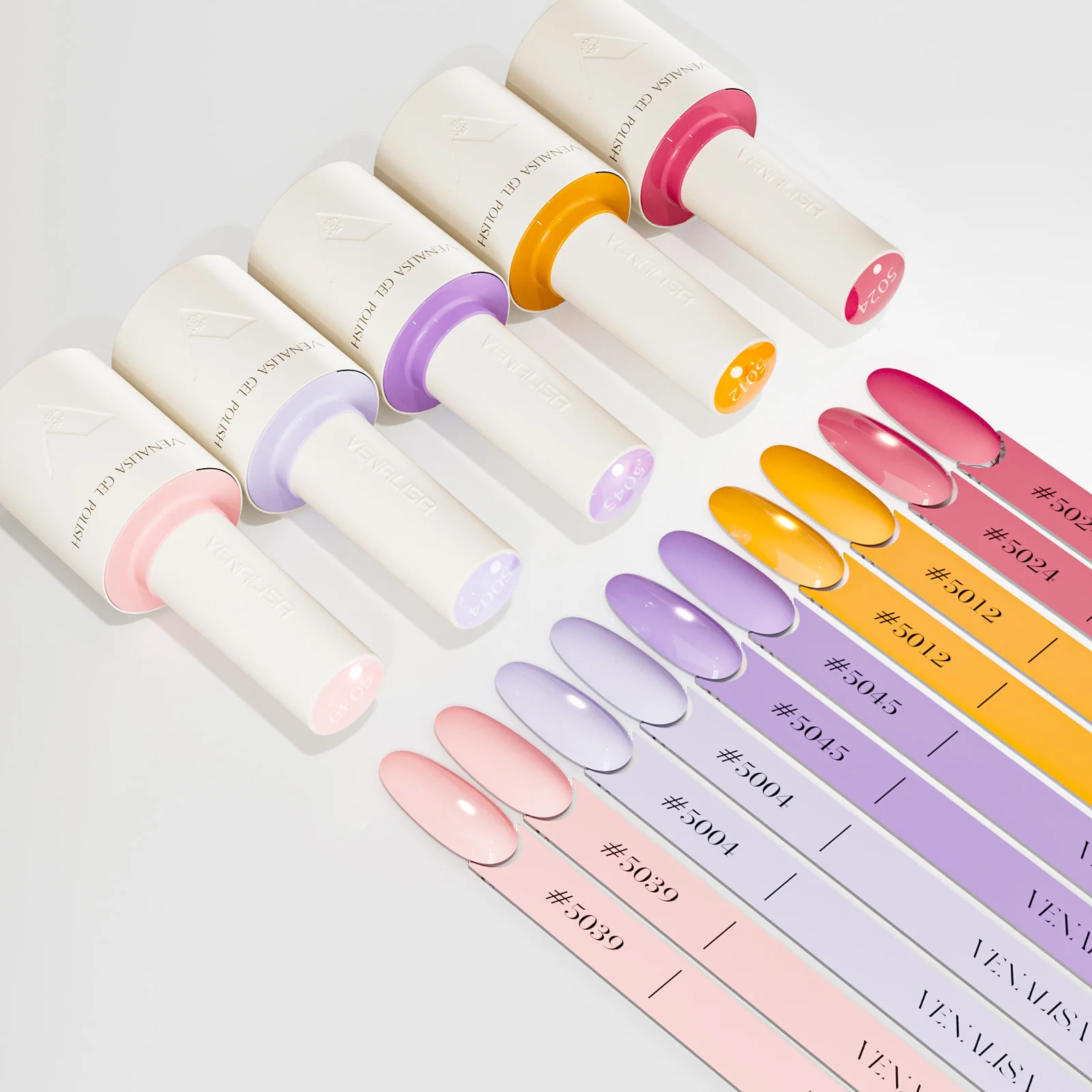 Sunset Mirage- 5 Colors Gel Polish Set (With Nail Tips) TPO Free Hema Free