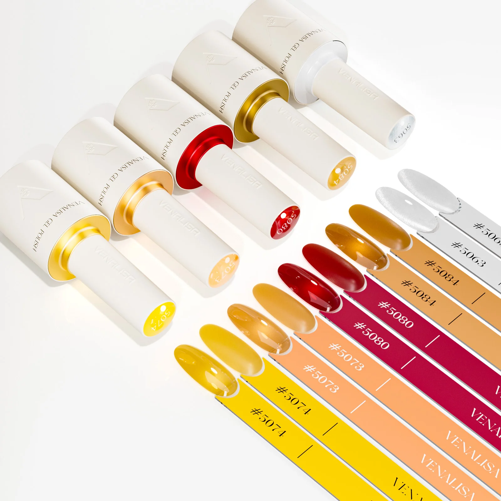 Lunar Honey- 5 Colors Gel Polish Set (With Nail Tips) TPO Free Hema Free