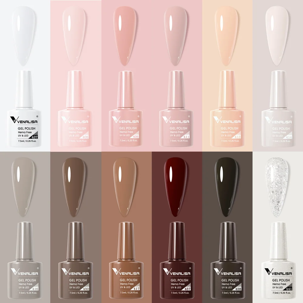 Whisper- (Hema Free) Gel Polish 12 Colors Set TPO Free Hema Free - Image 2